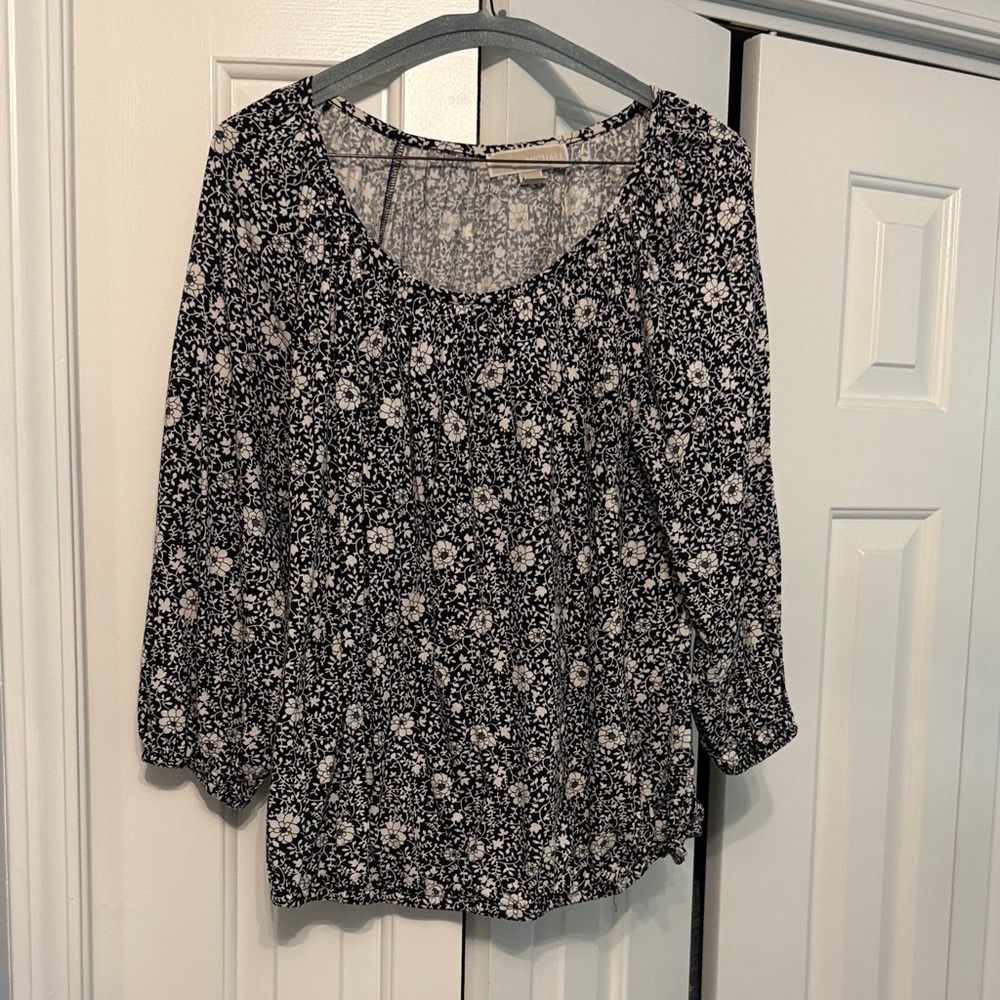 Michael Kors Medium Floral Long Sleeve Blouse